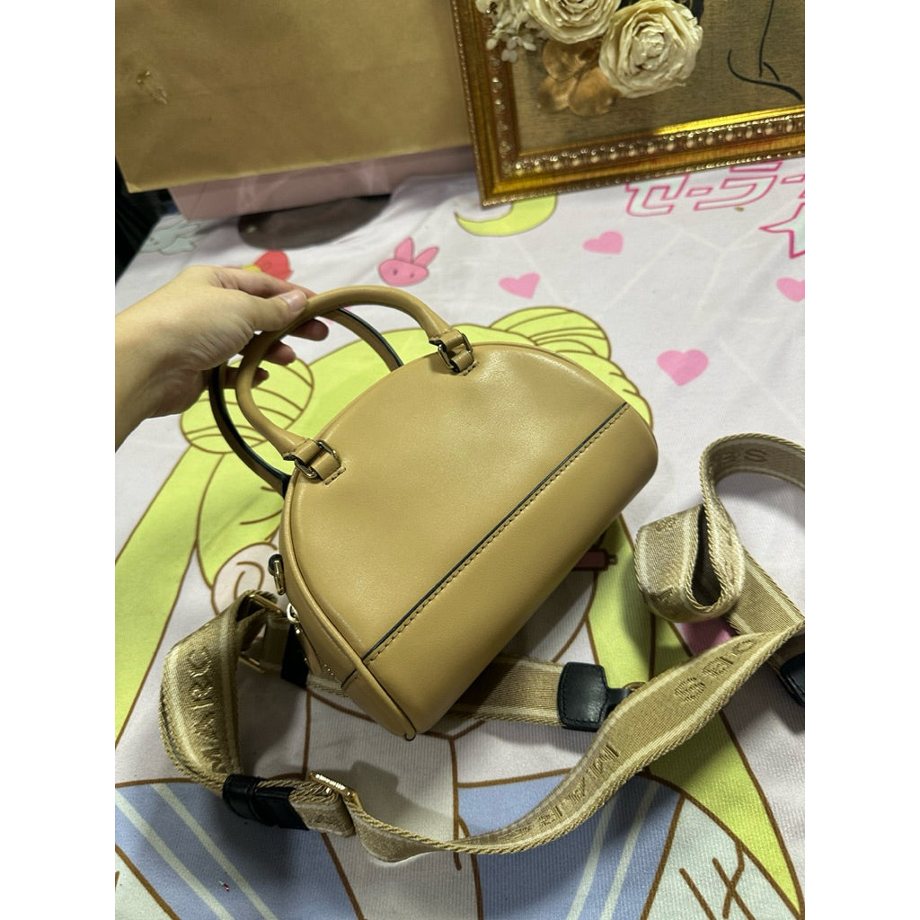 ORIG Preloved MJ Smal Mini Dome Satchel Bag in Iced Coffee Brown