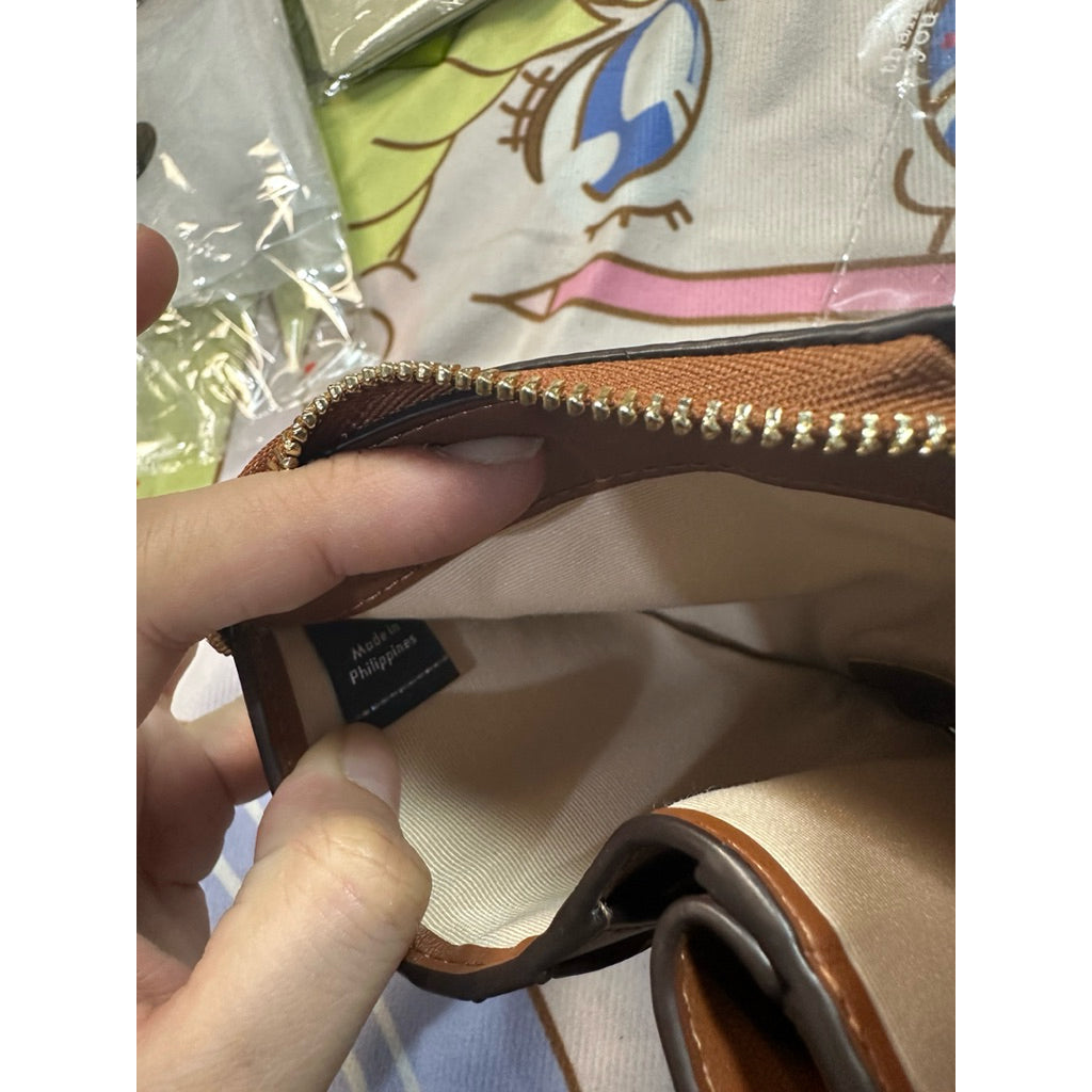 ORIG & IMPORTED KS Loop Zip Around Brown Wallet