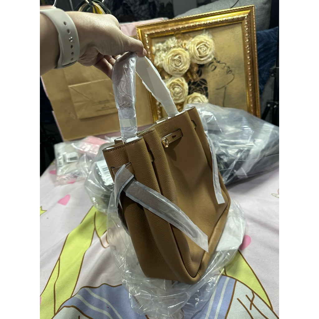 ORIG & IMPORTED TB Small Romy Top Handle Bucket Bag TIRAMISU BROWN