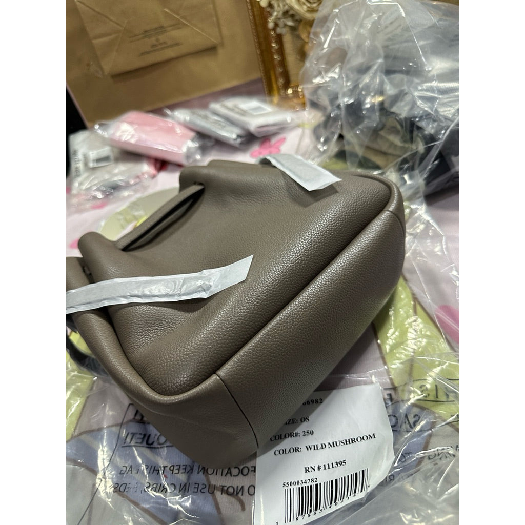 ORIG & IMPORTED TB Small Romy Top Handle Bucket Bag WILD MUSHROOM BROWN