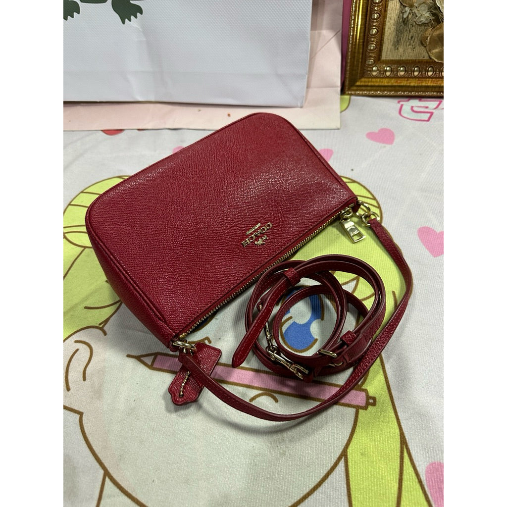 ORIG Preloved CCH Top Handle with 2 straps Red Shoulder Bag