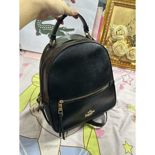 ORIG Preloved RARE CCH Jordyn Backpack Black/Brown Bag In Signature Canvas