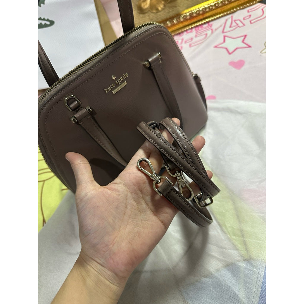 ORIG Preloved KS Patterson Drive Small Dome Satchel Brown Bag
