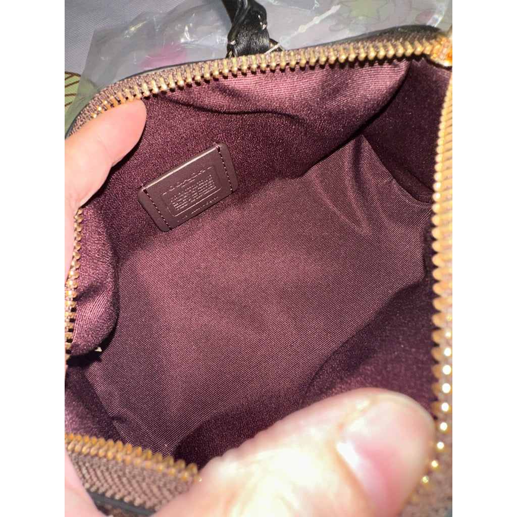 ORIG & IMPORTED CCH Lacey Crossbody Light Khaki/Brown Black Small Mini Bag In Signature Canvas