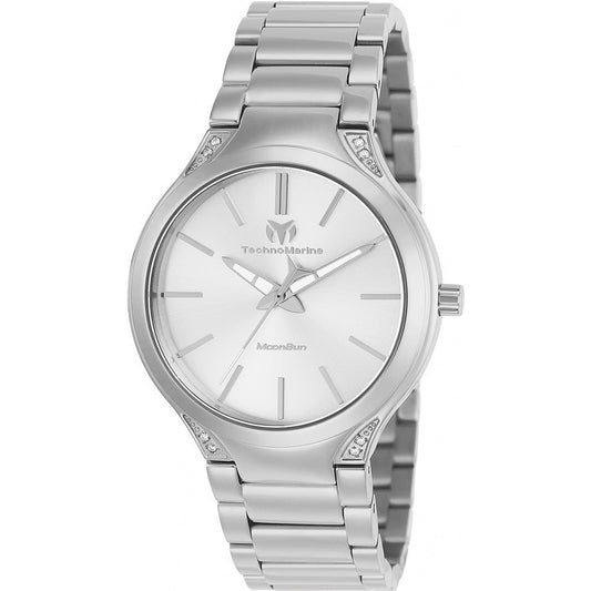 ORIG & IMPORTED Technomarine MoonSun 38mm TM-117035 Silver Lady's Watch