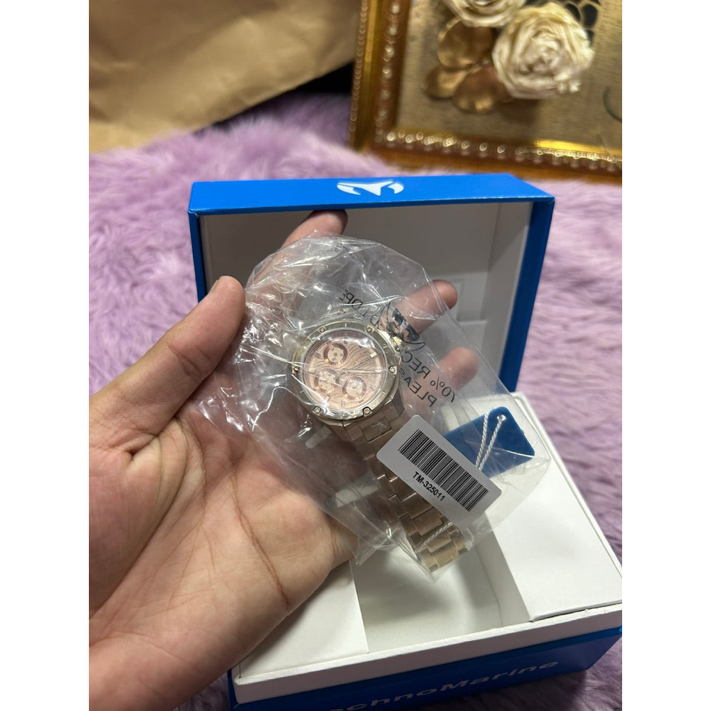 ORIG & IMPORTED Technomarine OCEANICO 36mm TM-325011 Rose Gold Lady's Watch