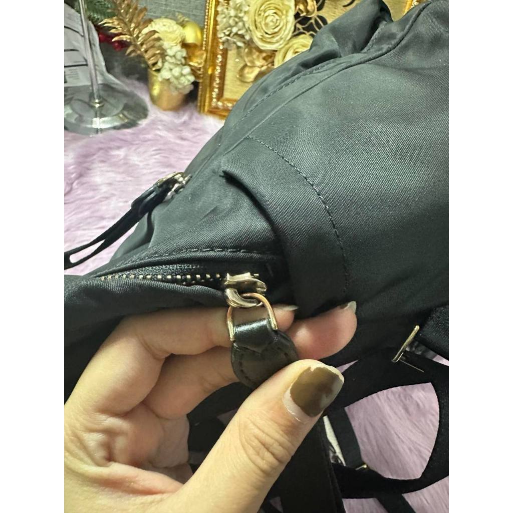 ORIG Preloved KS Chelsea Medium Backpack Black Nylon Bag