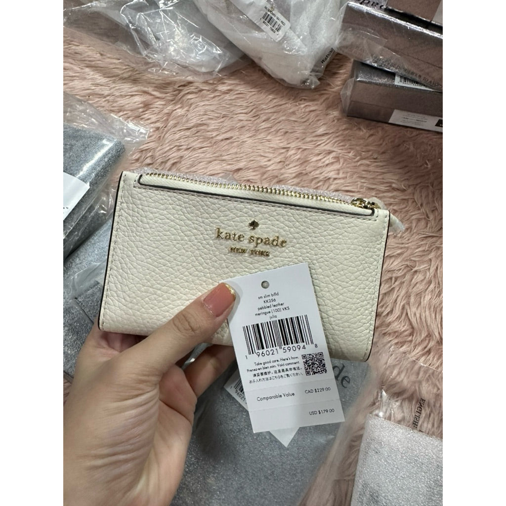 ORIG & IMPORTED KS Leila Julia Small Slim BiFold Wallet Black/Brown/Pink/White