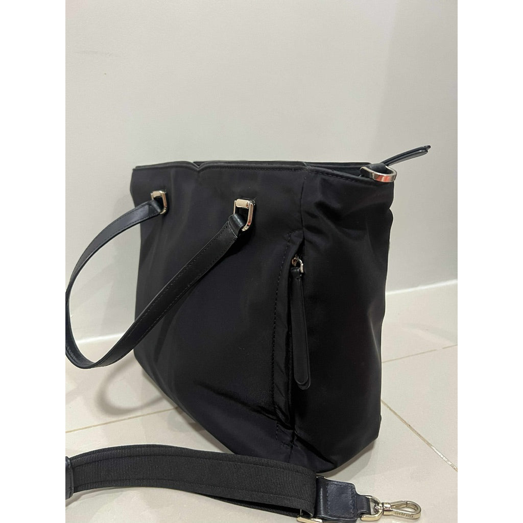 ORIG PRELOVED  KS Jae Medium Nylon Satchel Bag in Black