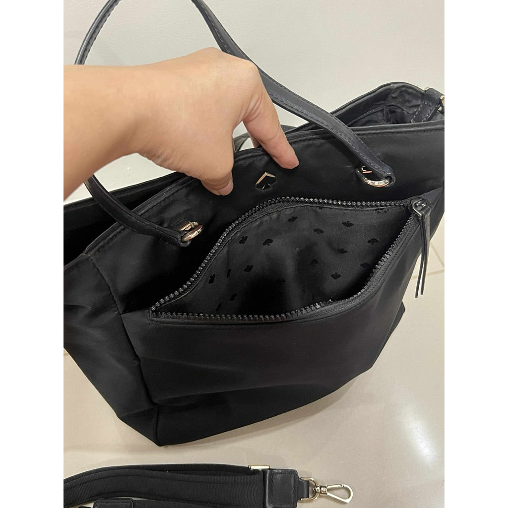 ORIG PRELOVED  KS Jae Medium Nylon Satchel Bag in Black