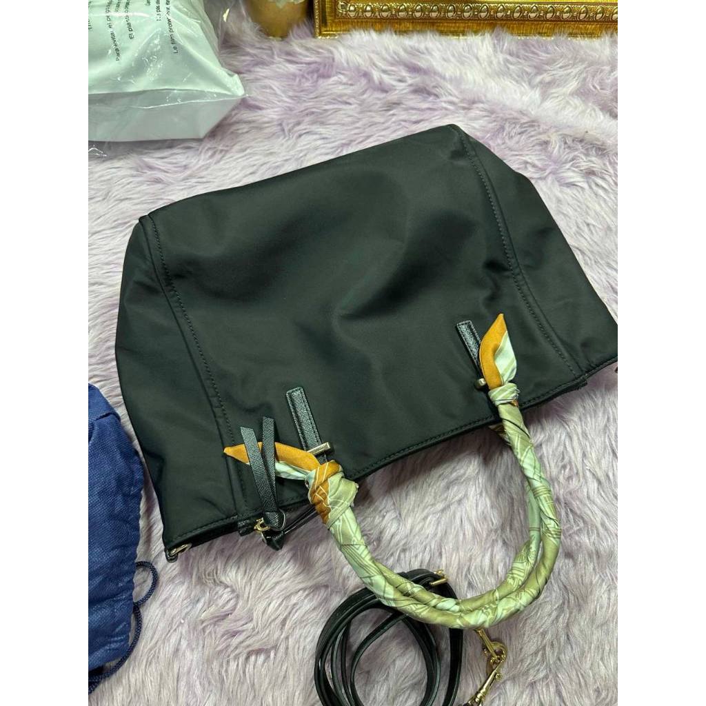 ORIG Preloved KS Wilson Road Alyse Tote Nylon Crossbody Black Bag