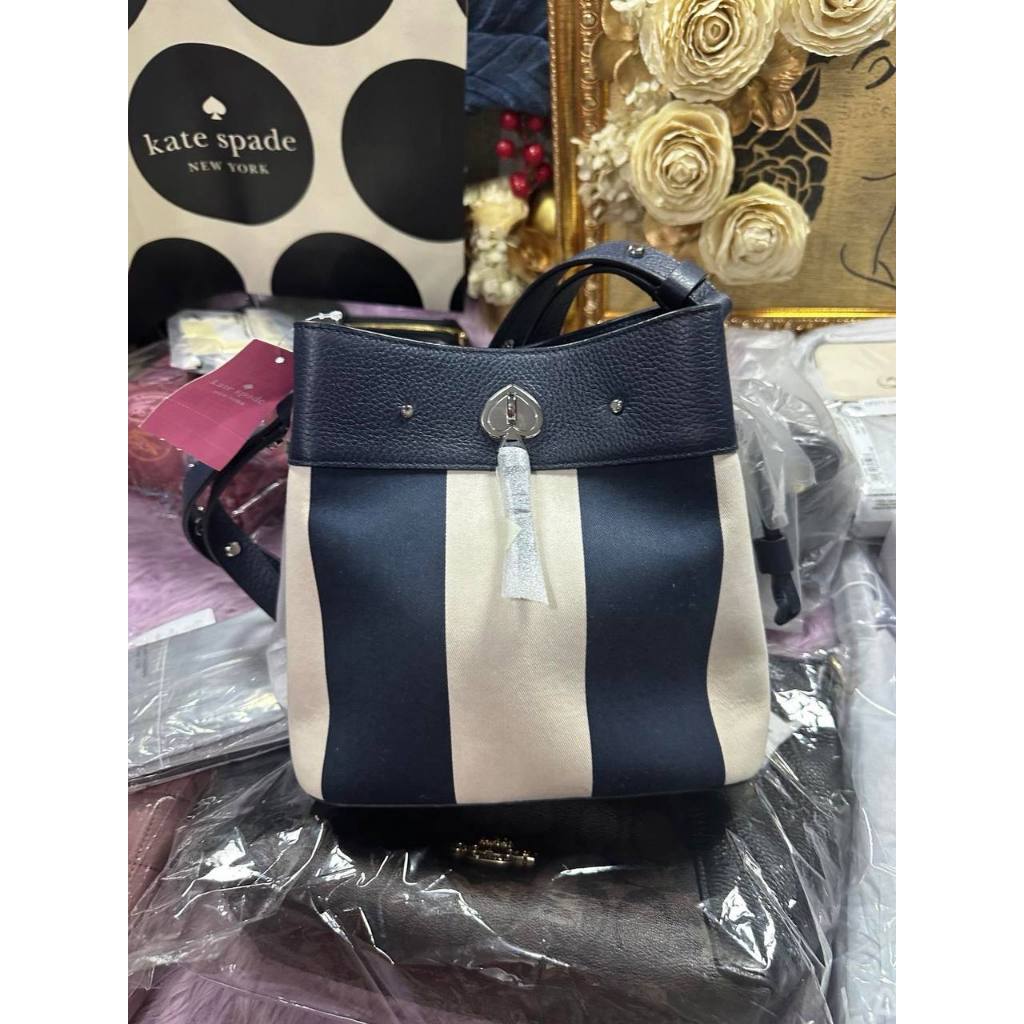 ORIG & IMPORTED KS Marti Small Bucket Bag Jacquard Blue