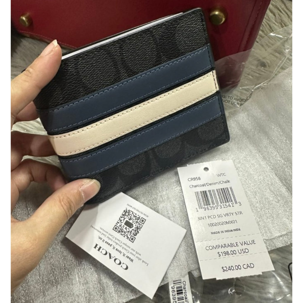 ORIG & IMPORTED CCH Compact Men Bifold Wallet Black/Brown