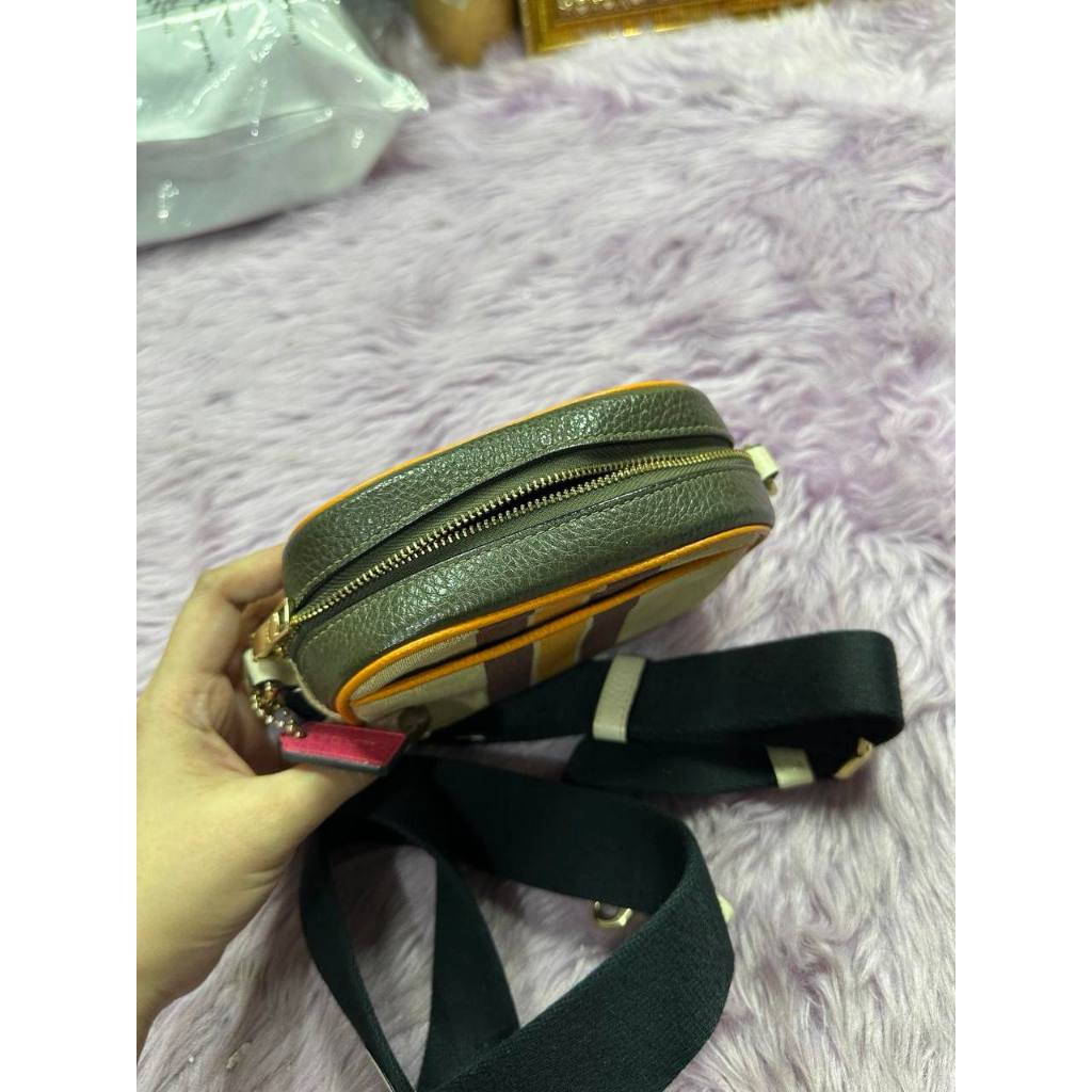 ORIG Preloved CCH Mini Micro Dempsey Camera Bag In Signature Jacquard