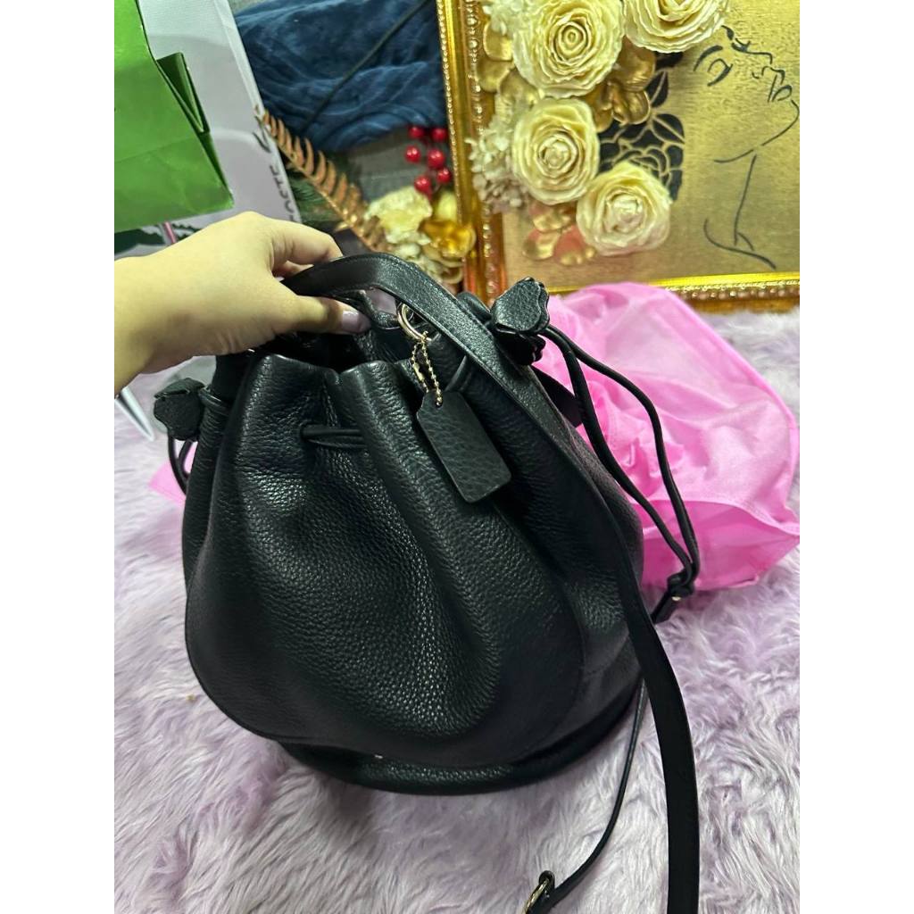 ORIG Preloved RARE CCH Petal Bag 22 Small Bucket Black Bag