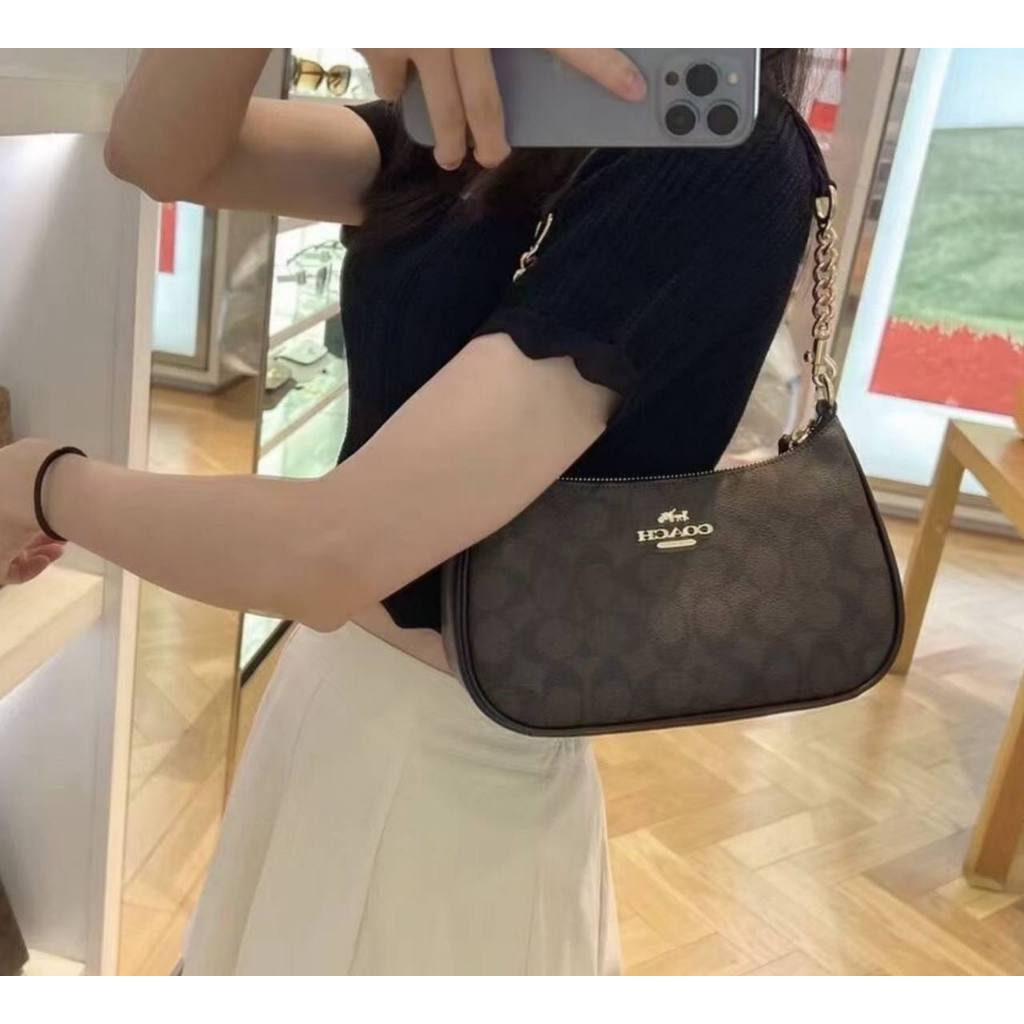 ORIG & IMPORTED CCH Teri Shoulder Signature Brown/Black Bag