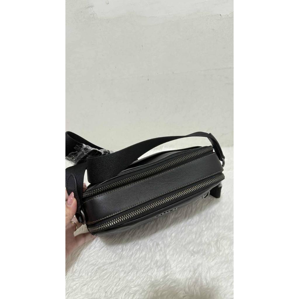 ORIG Preloved CCH Graham Crossbody Black Double Zip Men Bag