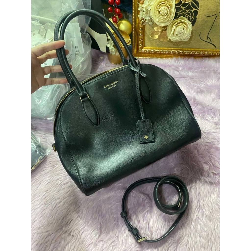 ORIG Preloved KS Reiley Medium Dome Satchel Black Bag