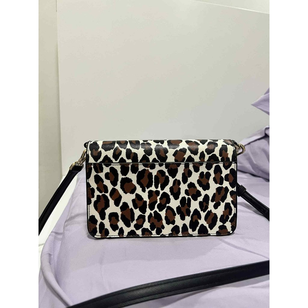 ORIG Preloved KS Madison Spotted Leopard Willow Mini Flap Crossbody Bag