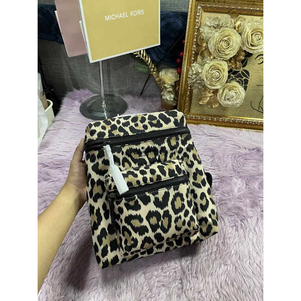 ORIG & IMPORTED KS Mini that's the spirit nylon convertible leopard backpack