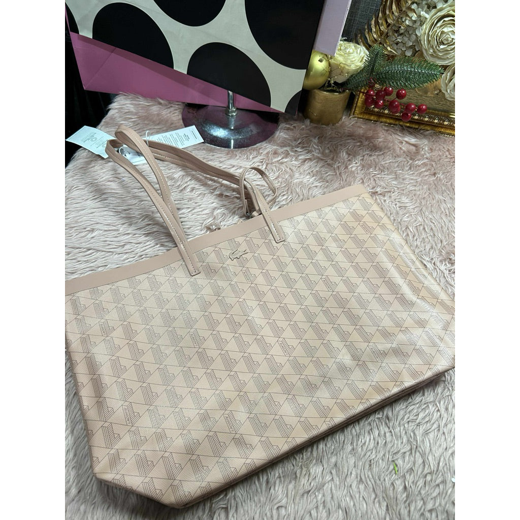 ORIG & IMPORTED LCT Women's Zely Medium & Small Tote Bag with Pouch Beige Chipmunk Black Blue