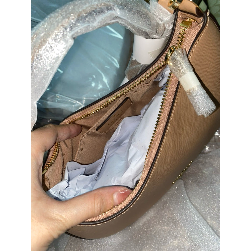 ORIG & IMPORTED KS Paige Medium Convertible Crossbody Shoulder Pink Brown Fawn Bag