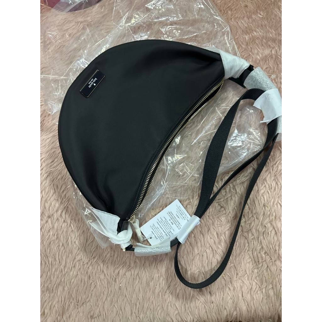 ORIG & IMPORTED KS Carter Crescent Nylon Sling Bag Black Brown Grey