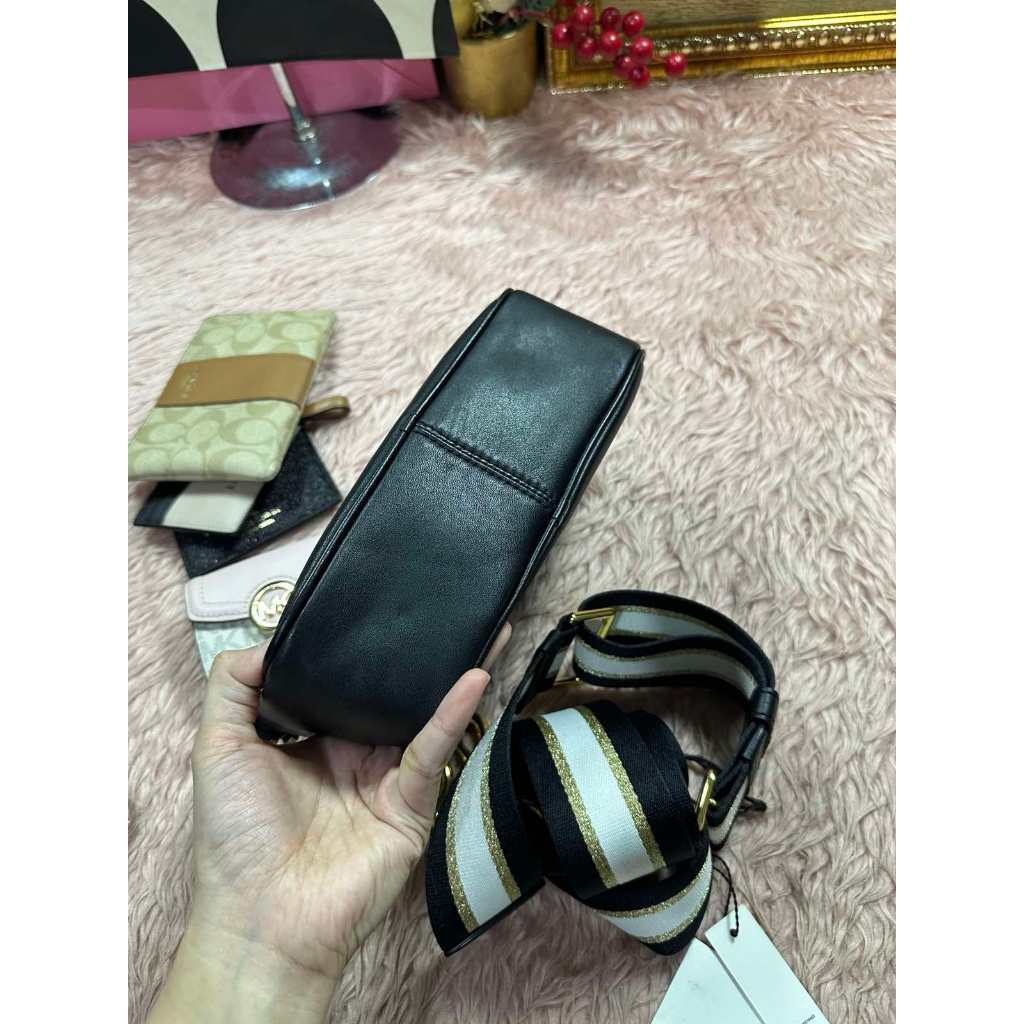 ORIG Preloved MJ Flash Leather Camera Black Crossbody Bag