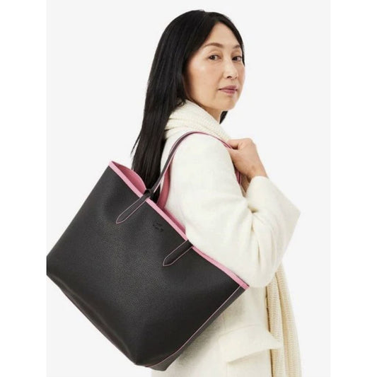 ORIG Preloved LCT Anna Reversible Tote Pink/Black Bag with Pouch