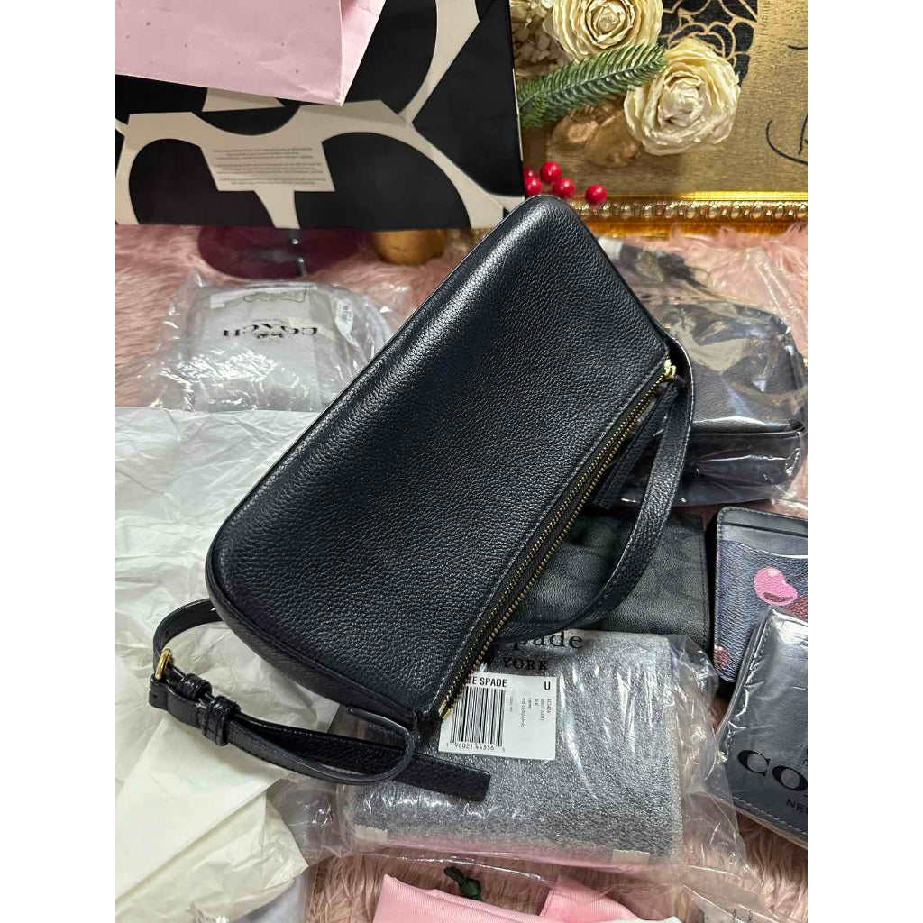ORIG Preloved TB McGraw Wedge Shoulder Black Bag