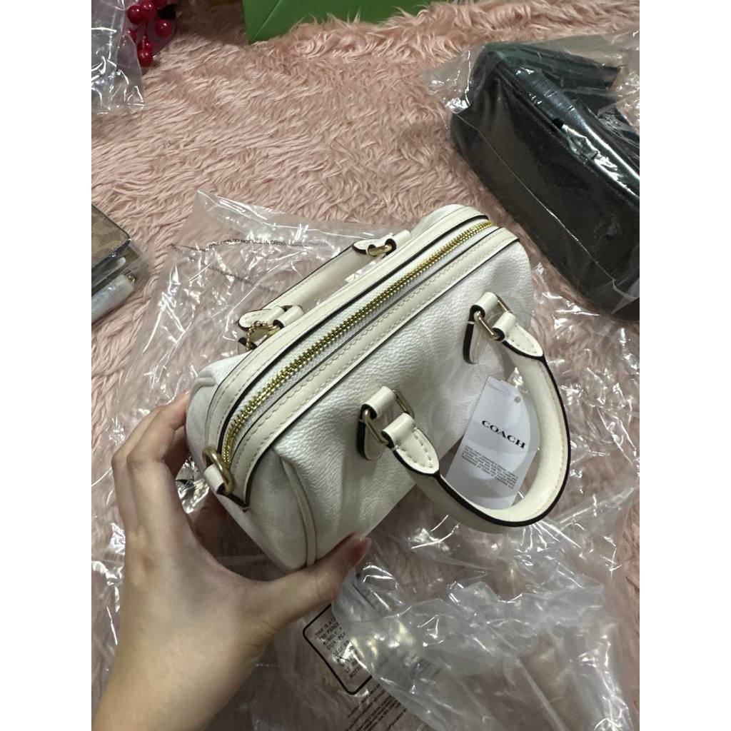 ORIG & IMPORTED CCH Mini Rowan Crossbody Small White Bag In Signature Canvas
