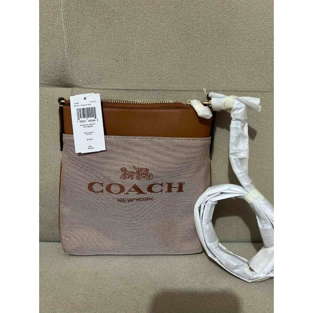 ORIG & IMPORTED CCH Kitt Denim Jacquard Crossbody Beige Brown Bag