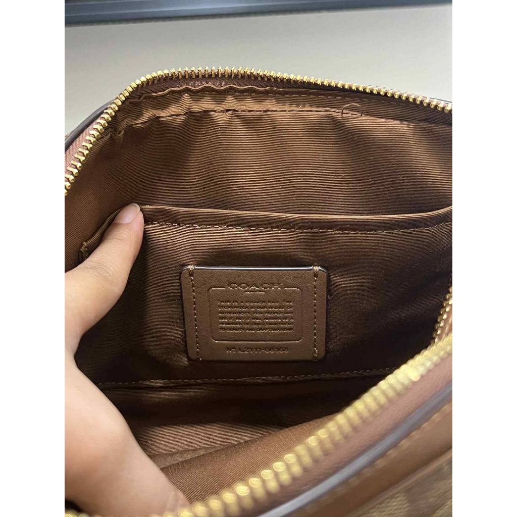 ORIG Preloved CCH RARE Jes Crossbody Camera Double Zip Khaki Brown Bag
