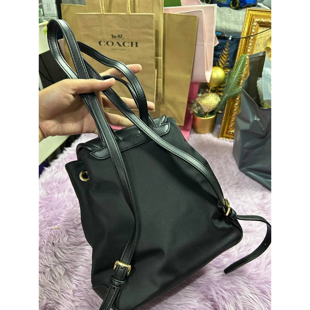 ORIG Preloved MK Cara Small Nylon Backpack Black Bag