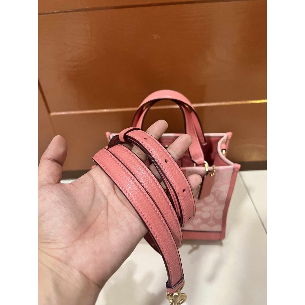 ORIG Preloved CCH Dempsey Tote 22 In Signature Jacquard Pink Small Bag