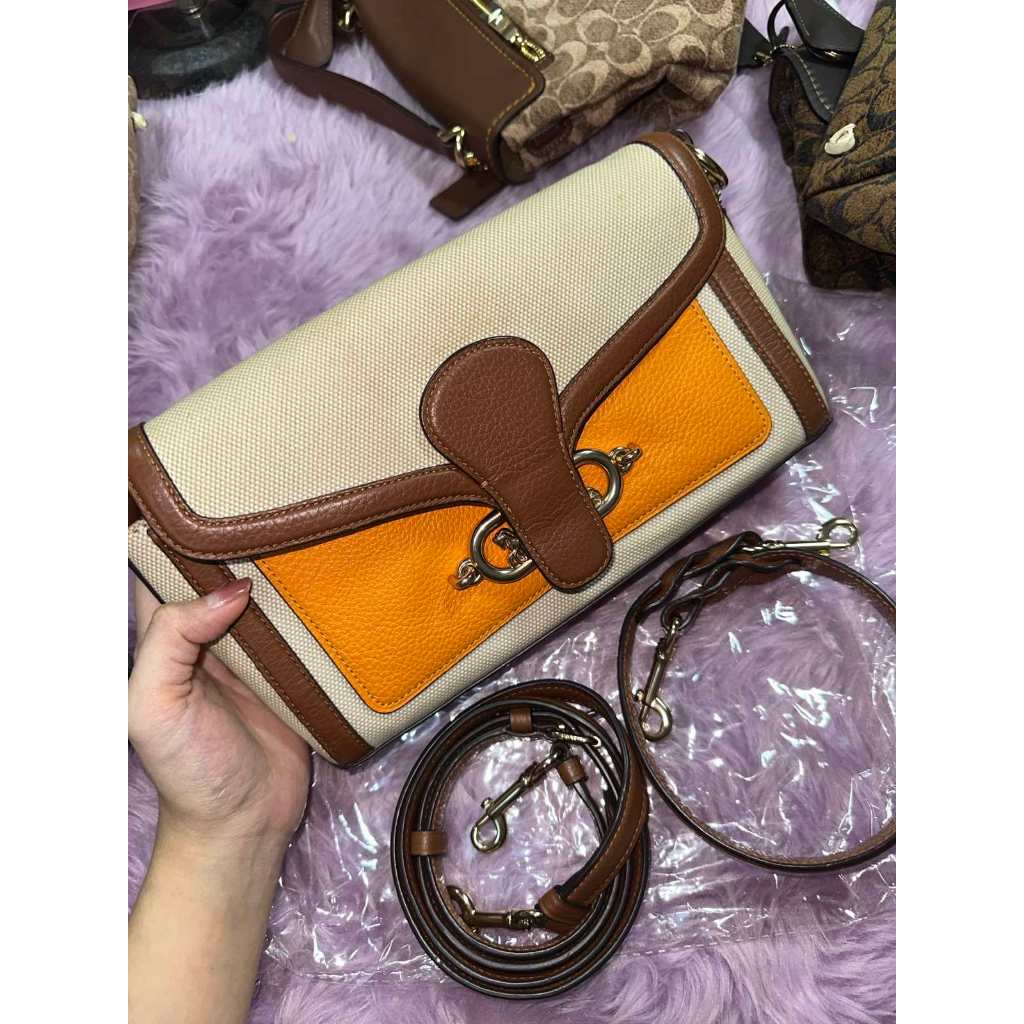ORIG Preloved CCH Jade Shoulder Bag Orange Beige