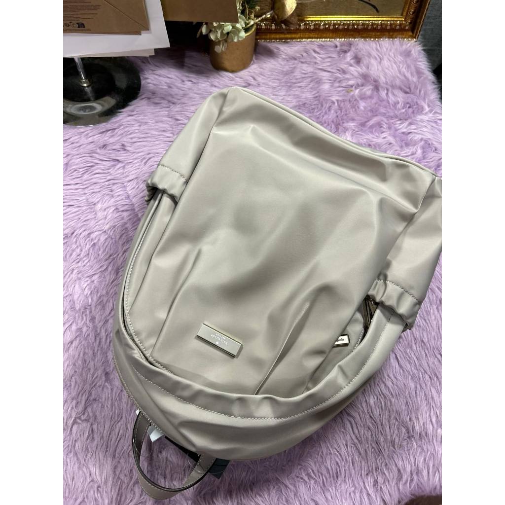 ORIG & IMPORTED KS Carter Large Nylon Backpack Bag Black / Cozy Grey