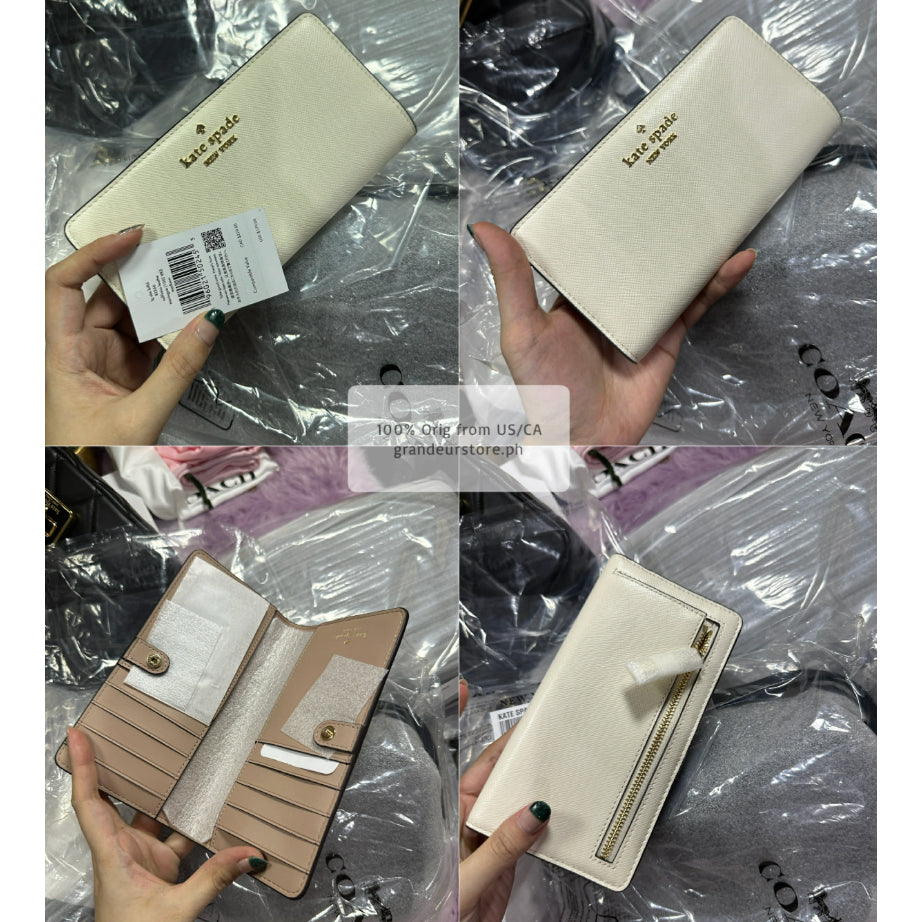 ORIG & IMPORTED KS Madison Large Slim Long Wallet Black Brown White