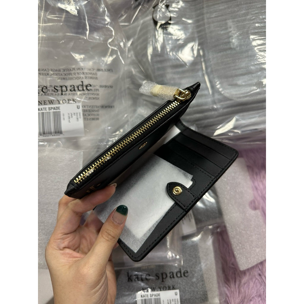 ORIG & IMPORTED KS Leila Julia Small Slim BiFold Wallet Black/Brown/Pink/White