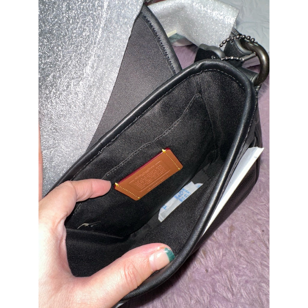 ORIG & IMPORTED CCH Lucas Crossbody Black Men Bag Pebbled Leather
