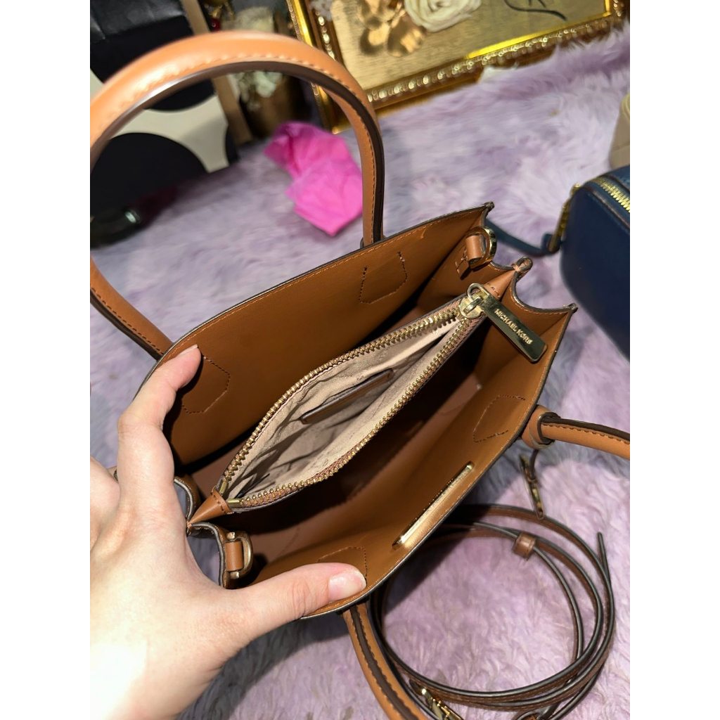 ORIG Preloved MK Mercer Medium Leather Crossbody Brown Bag