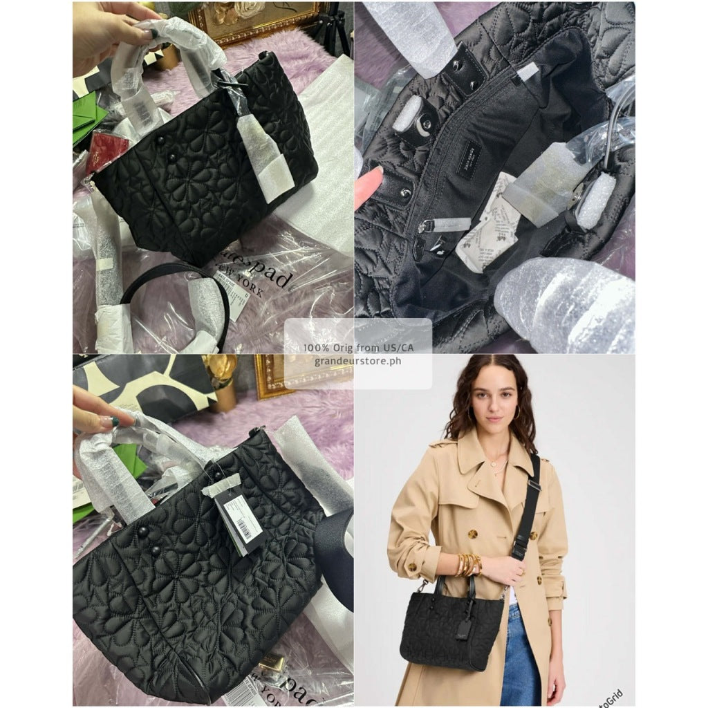 ORIG & IMPORTED KS Retail Tilly Quilted Small Tote Nylon Purple/Black/Pink/Brown/Green Bag