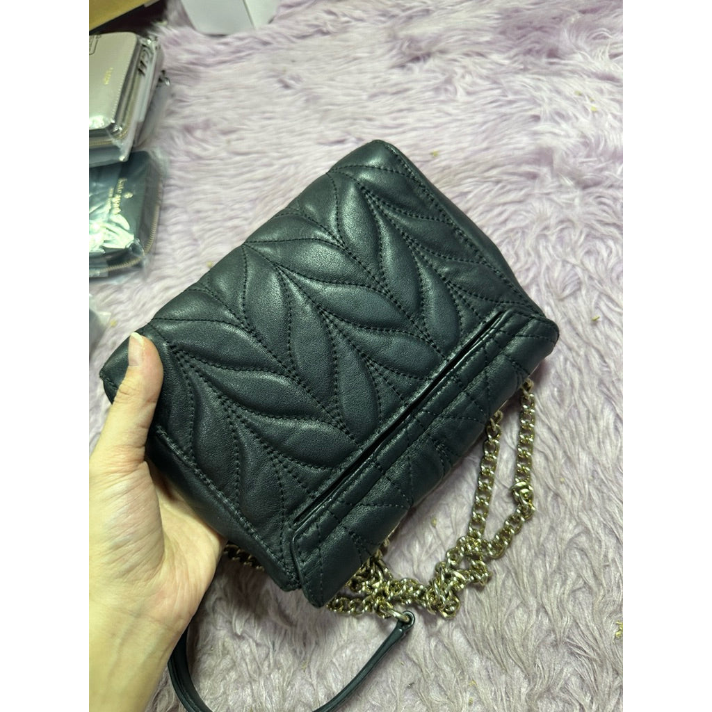 ORIG Preloved KS Briar Lane Quilted Mini Emelyn Crossbody Black Bag
