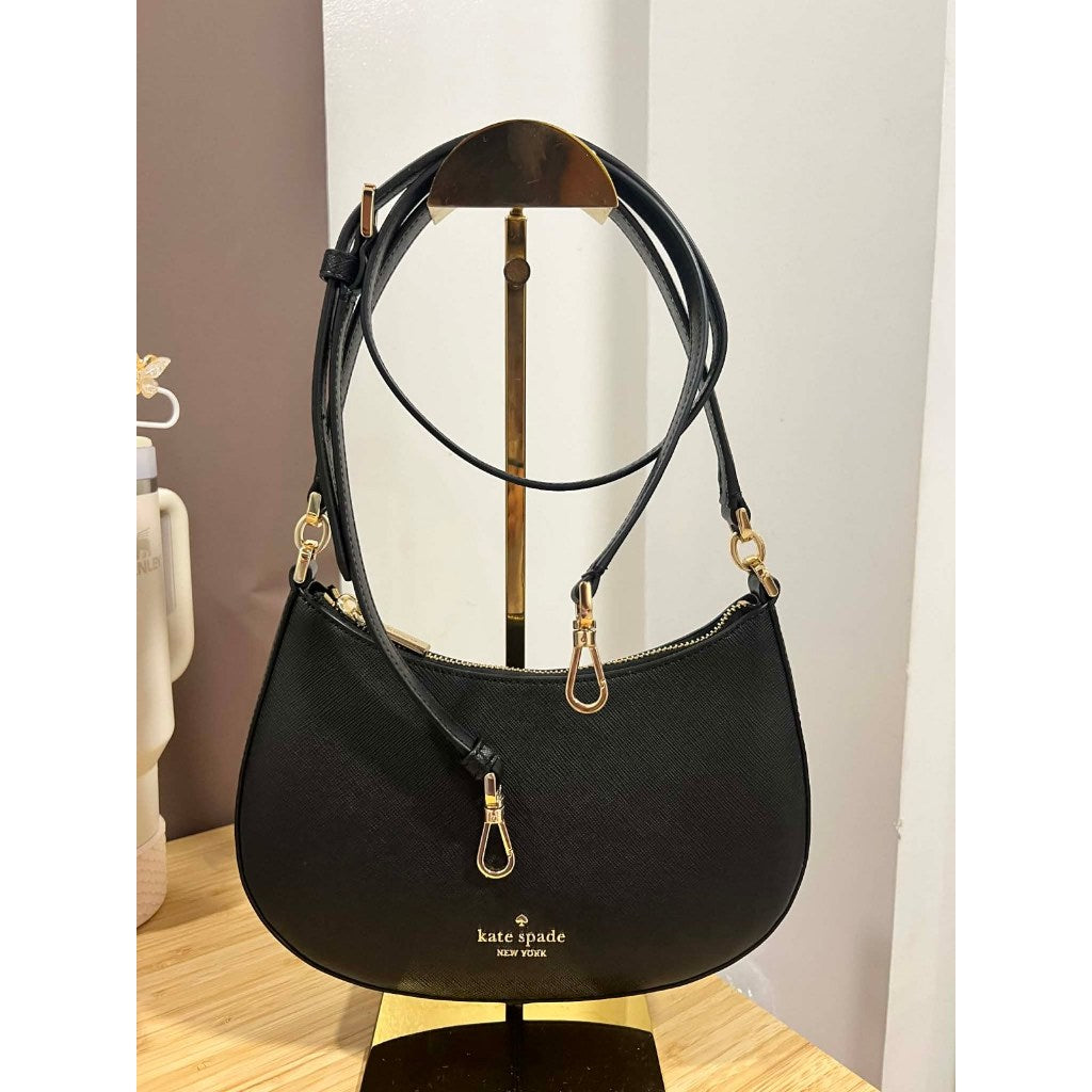 ORIG Preloved KS Paige Convertible Medium Crossbody Black Bag