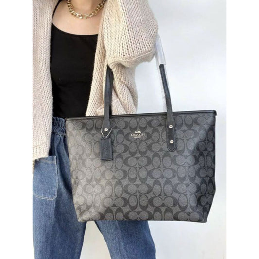 ORIG & IMPORTED CCH City Zip Tote In Signature Canvas Black Bag