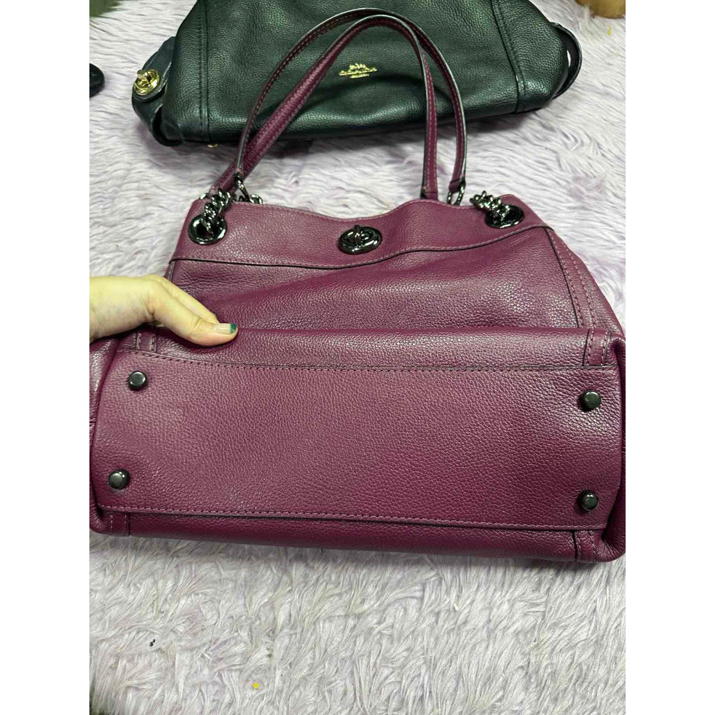 ORIG Preloved CCH Turnlock Edie Shoulder Purple Bag