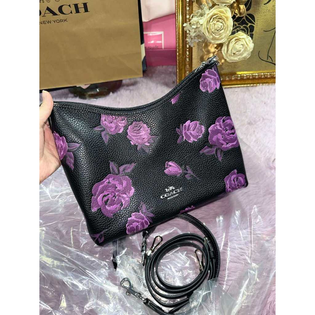 ORIG & IMPORTED CCH Laurel Shoulder Black Bag With Floral Print
