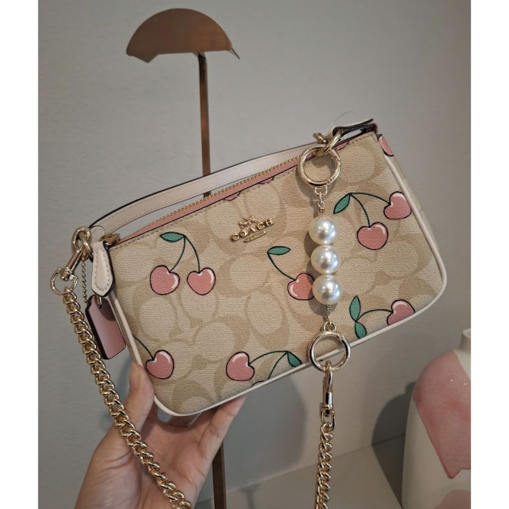 ORIG & IMPORTED CCH Nolita 19 with Cherry Print in Light Khaki Small Bag