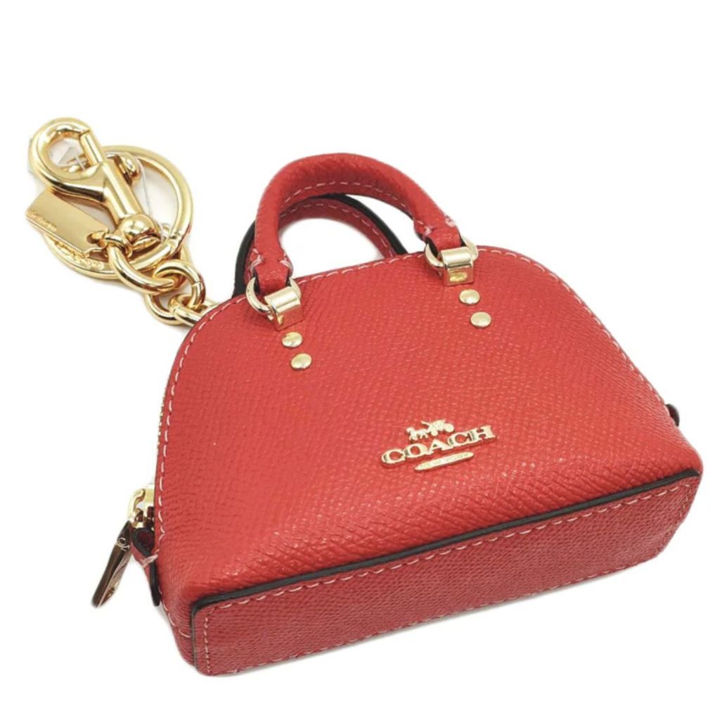 ORIG & IMPORTED CCH Mini Katy Satchel Bag Charm Split Key Ring Red