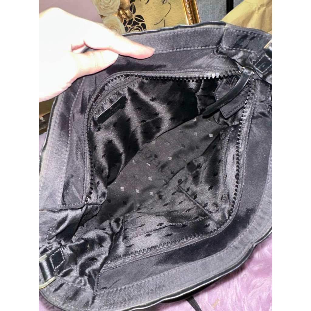 ORIG Preloved KS Jae Medium Nylon Satchel Black Bag